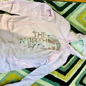 The North Face Light Pink Holographic Hoodie SZ S/P